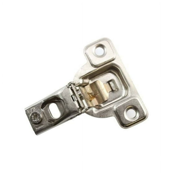 Salice 25-Pack 106 Degree 1/2" Overlay, E-Centra Screw-On Face Frame Hinge with 2 Cams, Nickel Finish
