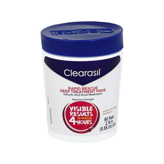 Salicylic Acid Rapid Deep Treatment Acne Pads, 90 count Clearasil