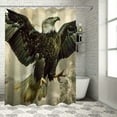 thumbnail image 1 of Orinice Leaves Pattern Shower Curtain, Waterproof Polyester Fabric Bathroom Decor Set with Hooks, HD Digital Print for Bathroom Decor, Easy to Install and Maintain 36x72, 1 of 7