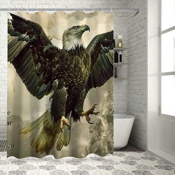 Orinice Leaves Pattern Shower Curtain, Waterproof Polyester Fabric Bathroom Decor Set with Hooks, HD Digital Print for Bathroom Decor, Easy to Install and Maintain 36x72