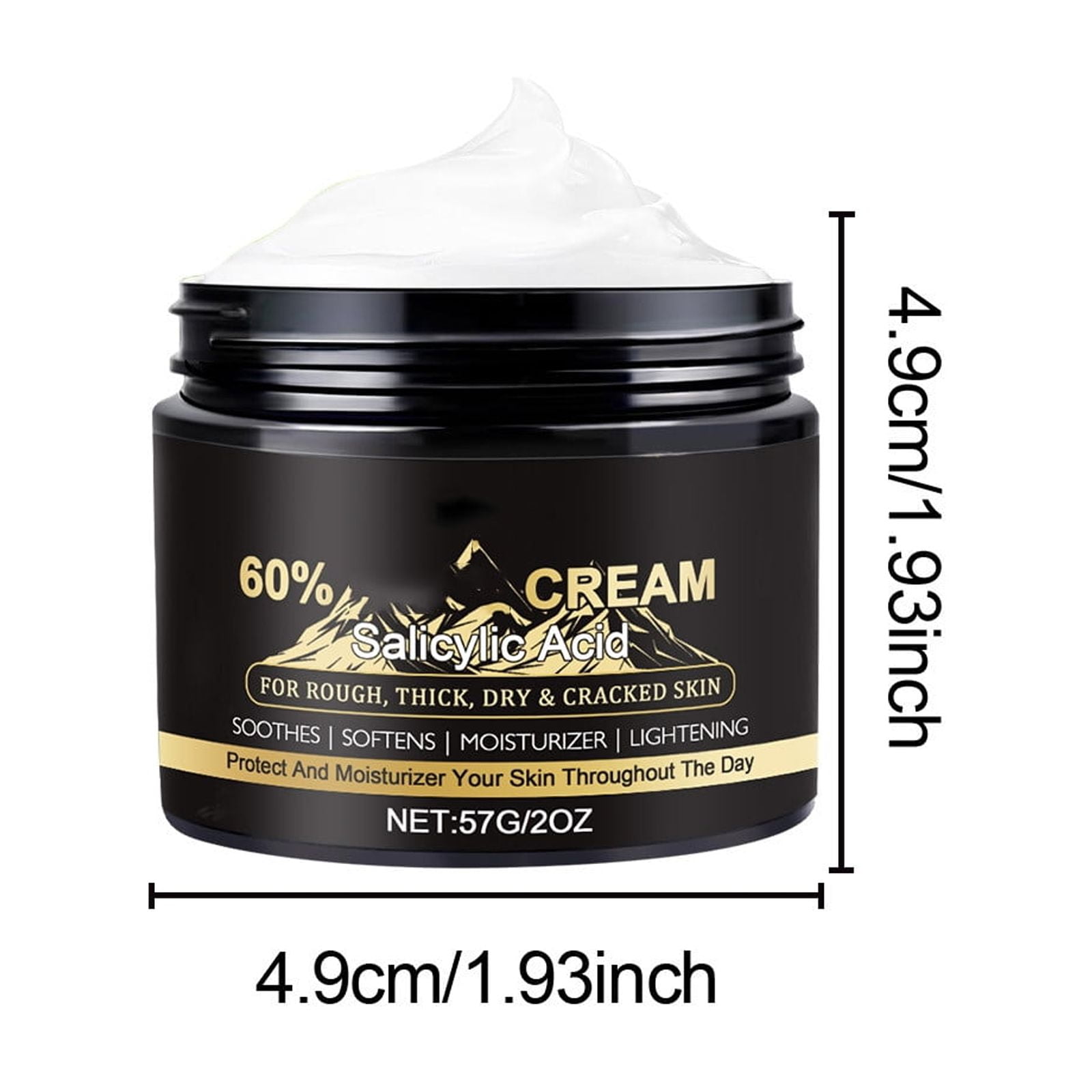 Salicylic Body Cream, Nourishing Dry Skin Relief Hydrating Moisturizer, Elastic & Soft Skin Care, 57g Travel Size Body Lotion for Smooth Hydration