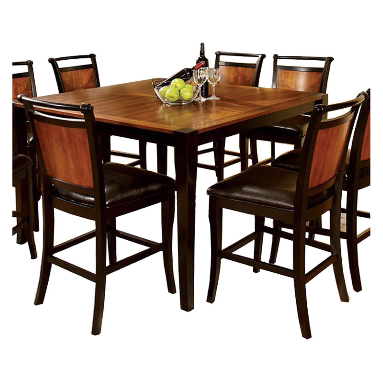 Salida II Transitional Square Counter Height Table , Acacia And Black ...