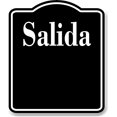 thumbnail image 1 of Salida Spanish Muestra al aire libre firmar BLACK Aluminum Composite Sign, 8.5"x10", 1 of 9