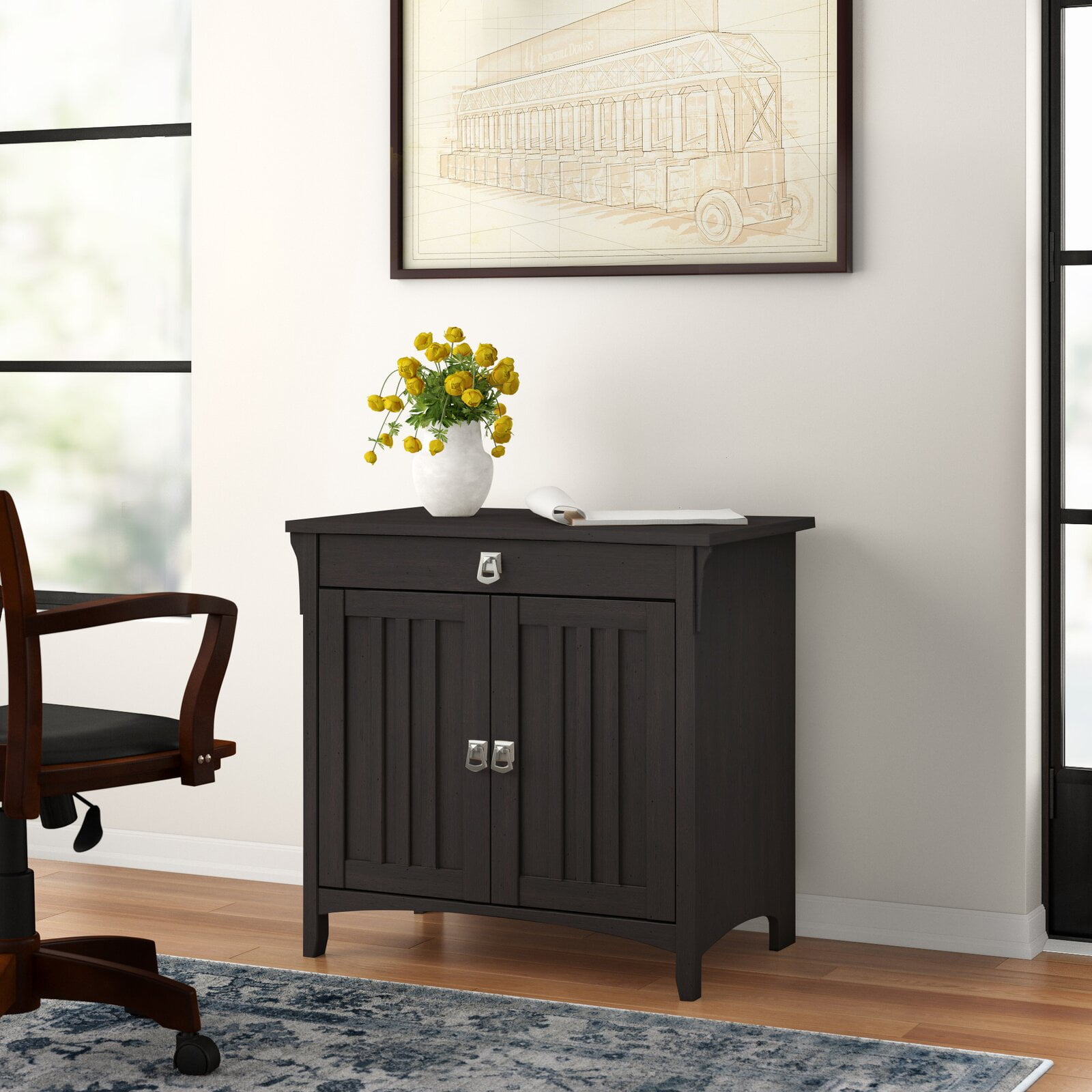 Salina Secretary Desk Base Material Manufactured Wood Number of