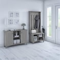 thumbnail image 1 of Salinas Hall Tree with Shoe  & Accent Cabinet, Gray Wood , 3-Hook Entryway Organizer, 2-Door Storage,  Style, 1 of 6