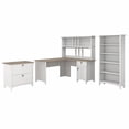 thumbnail image 1 of Salinas L Shaped Desk with Hutch and Storage in White/Shiplap - Engineered Wood, 1 of 8