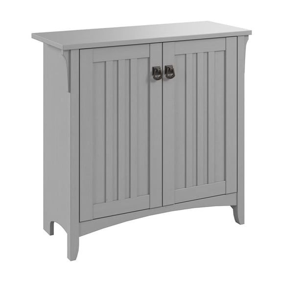 Salinas Small Storage Cabinet with Doors and Shelves in Cape Cod Gray