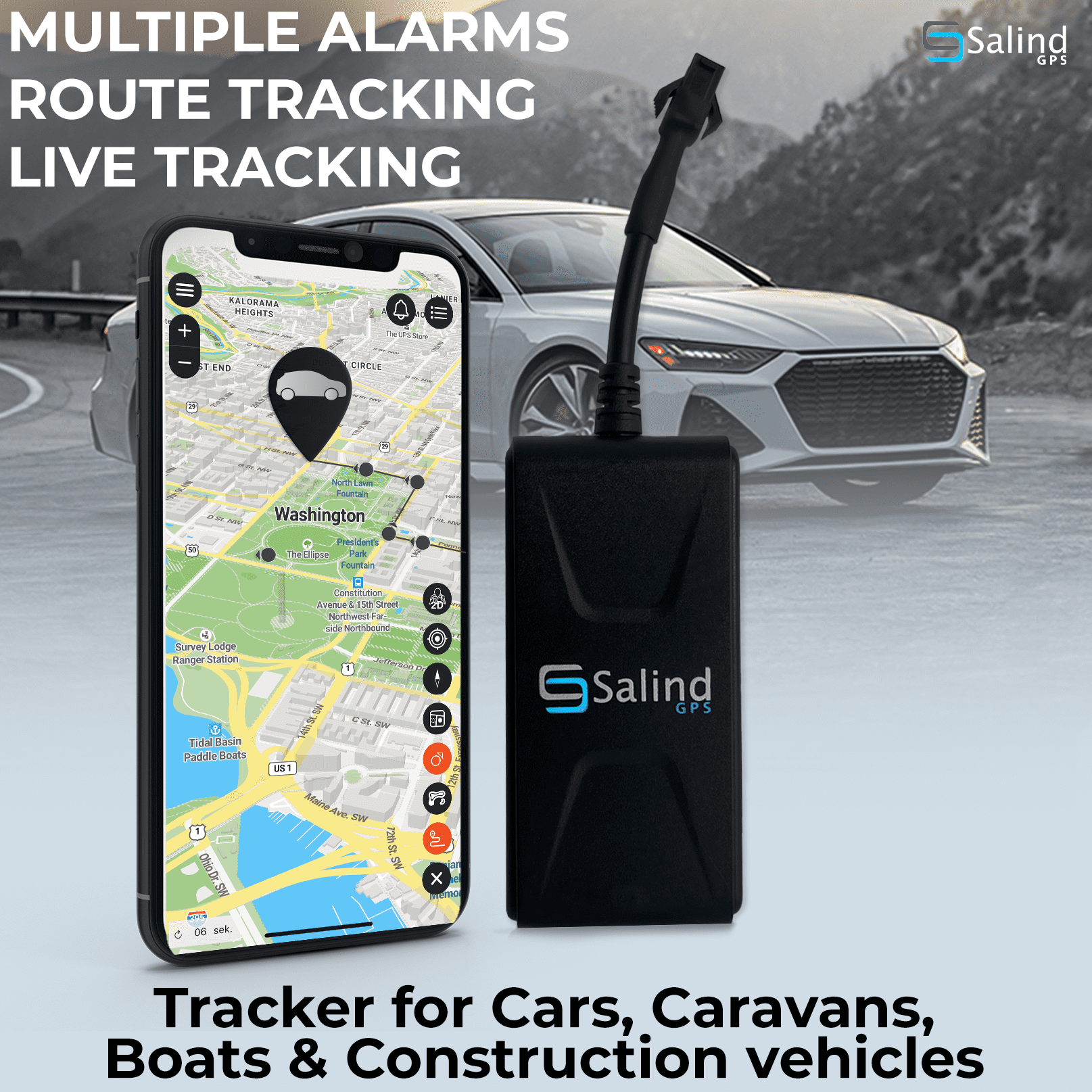 Salind GPS 01 GPS Tracker for Vehicles, Motorcycles, Truck Direct