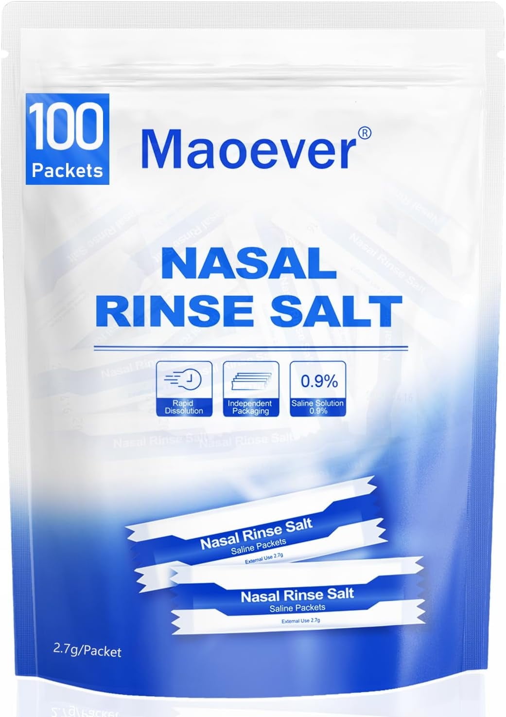 Saline Packets Neti Pot Nasal Sinus Rinse Salt, 100PCS Individually ...