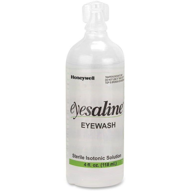 Saline Personal Eyewash Bottles, 4 oz Bottle, 24/Carton Saline Personal Eyewash Bottles, 4 oz Bottle, 24/Carton