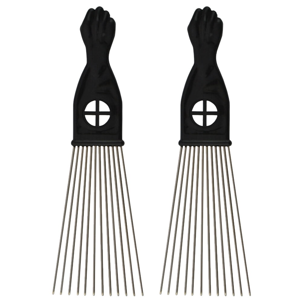 Salinist 2 Metal Hair Picks for Afro Hair Styling