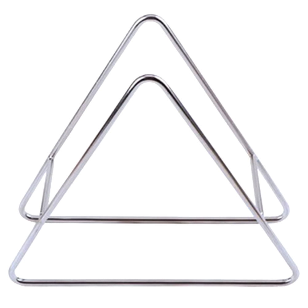 Luxshiny Extra Wide Triangle Coaster Holder - Black Metal Rack Holds 4-8 Coasters, For Round Or Square Mats