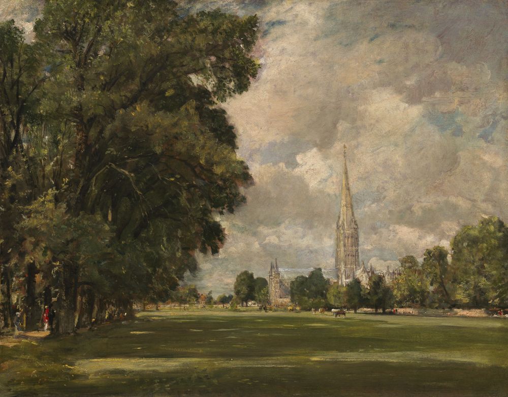 Salisbury Cathedral From Lower Marsh Canvas Art - (24 x 18)