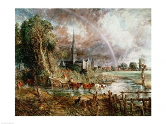 Salisbury Cathedral From the Meadows 1831 Canvas Art - John Constable (24 x 18)