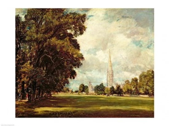 Salisbury Cathedral from Lower Marsh Close 1820 Canvas Art - John Constable (24 x 18)