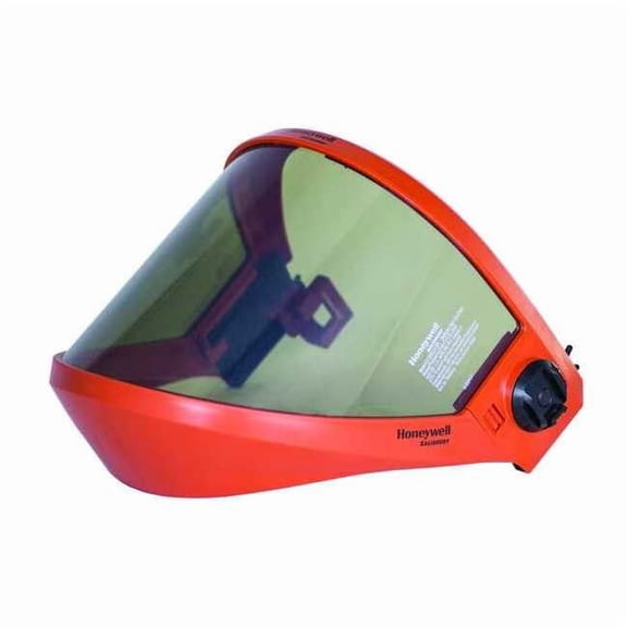 Face Shield Assembly, Bronze Visor, 10 in Height, Anti-Fog, Scratch-Resistant Lens
