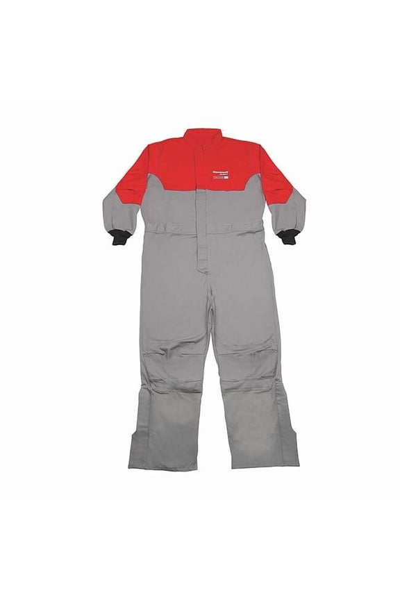 Coverall, 8 cal/sq cm ATPV, L, 30 in Inseam, Cotton/Nylon, Hook-and-Loop ACCA8RGL