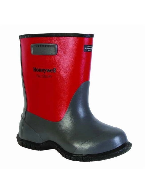 Overboot, Electrical, (1) Buckle, Rubber, 14" Height, Black, Red, 12 21406WT 12
