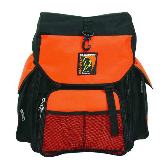 Salisbury Tool Backpack, Orange, Polyester, 7 Pockets SKBACKPACK