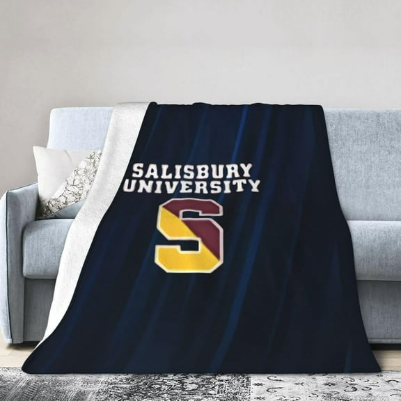 Salisbury- University Fleece Blanket, Very Soft Microfiber Flannel Blanket for Couch Warm and Cozy for All Seasons