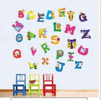 Sallenalee A-Z Alphabet Animals Wall Sticker, Kids Nursery Room ...
