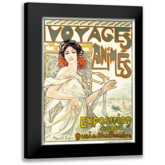 Salles, Robert 11x14 Black Modern Framed Museum Art Print Titled - Voyages Animes