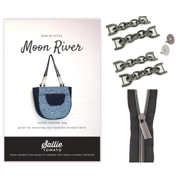Sallie Tomato, Bag Pattern and Hardware Kit - Moon River Shoulder Bag
