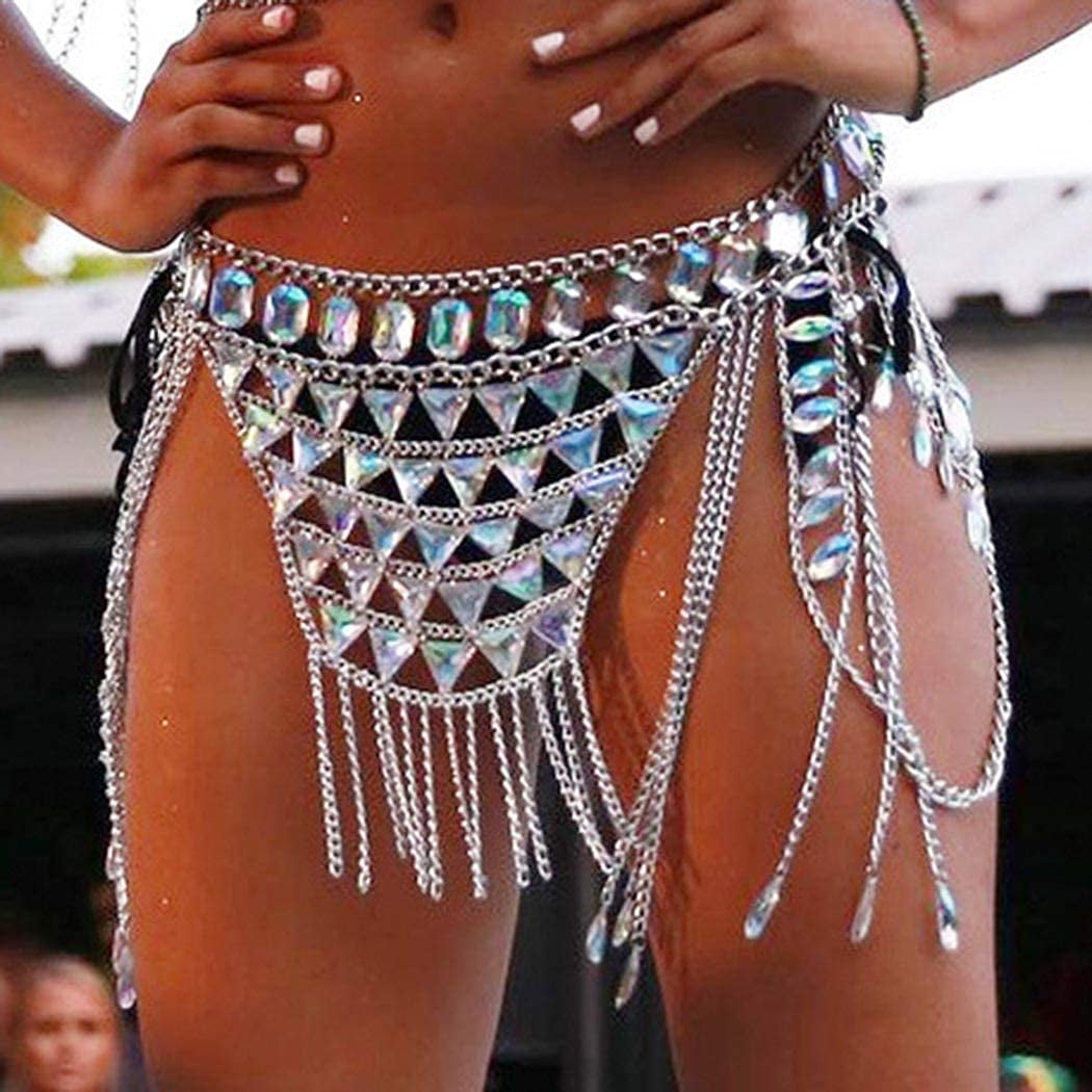 Nicute Boho Body Chain Rhinestone Bikini Bra Chains Summer Costumes Body  Jewelry for Women and Girls (Silver) : : Clothing, Shoes &  Accessories