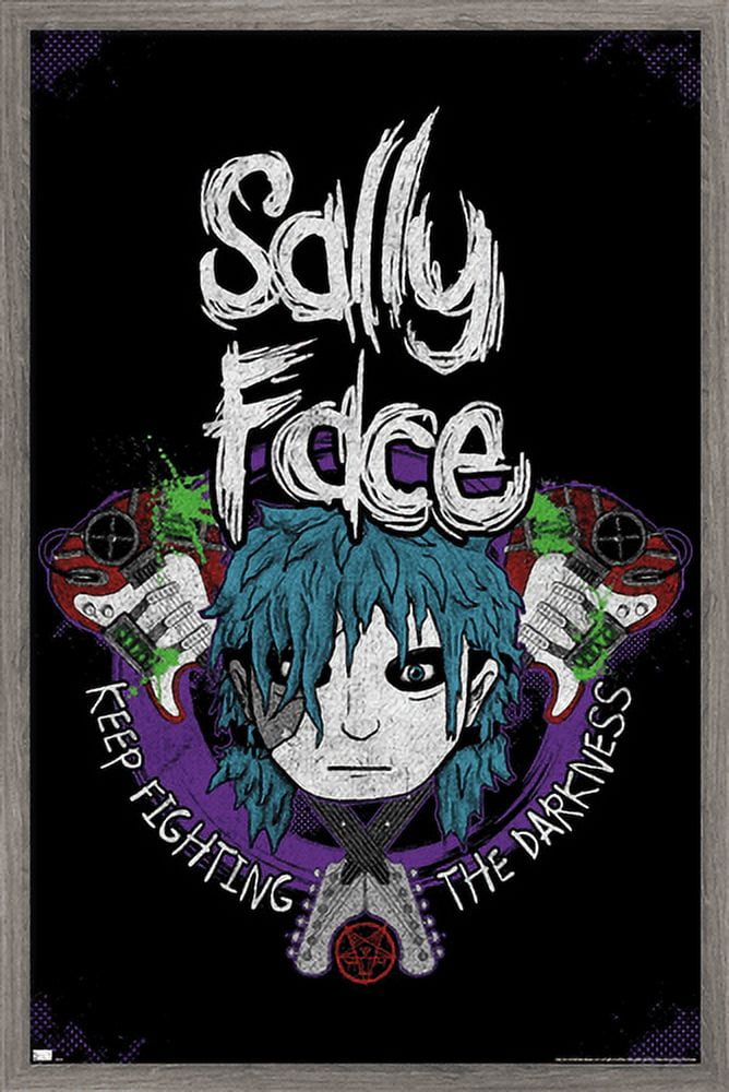 Sally Face - Crossed Guitars Wall Poster, 22.375
