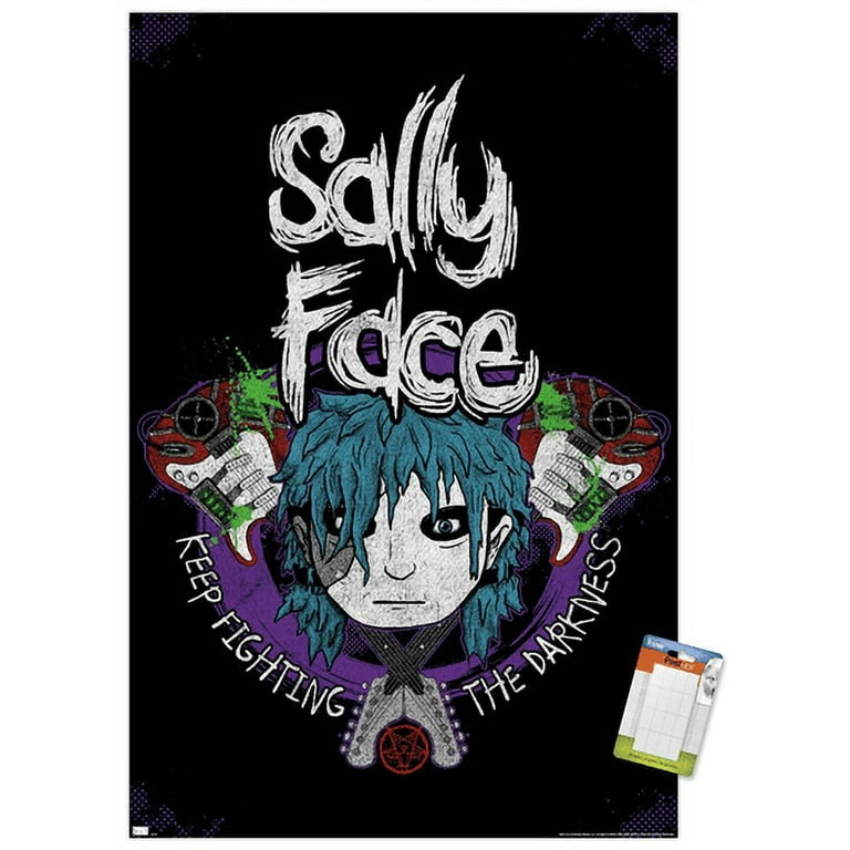 Sally Face - Crossed Guitars Wall Poster, 22.375