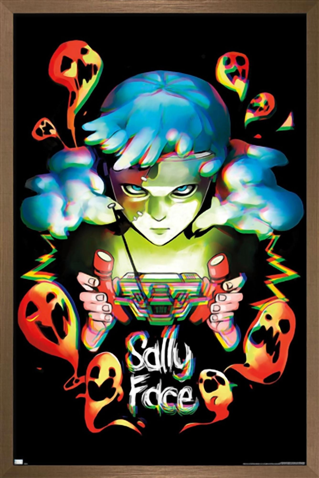 Sally Face - Ghosts Wall Poster, 22.375" x 34" Framed