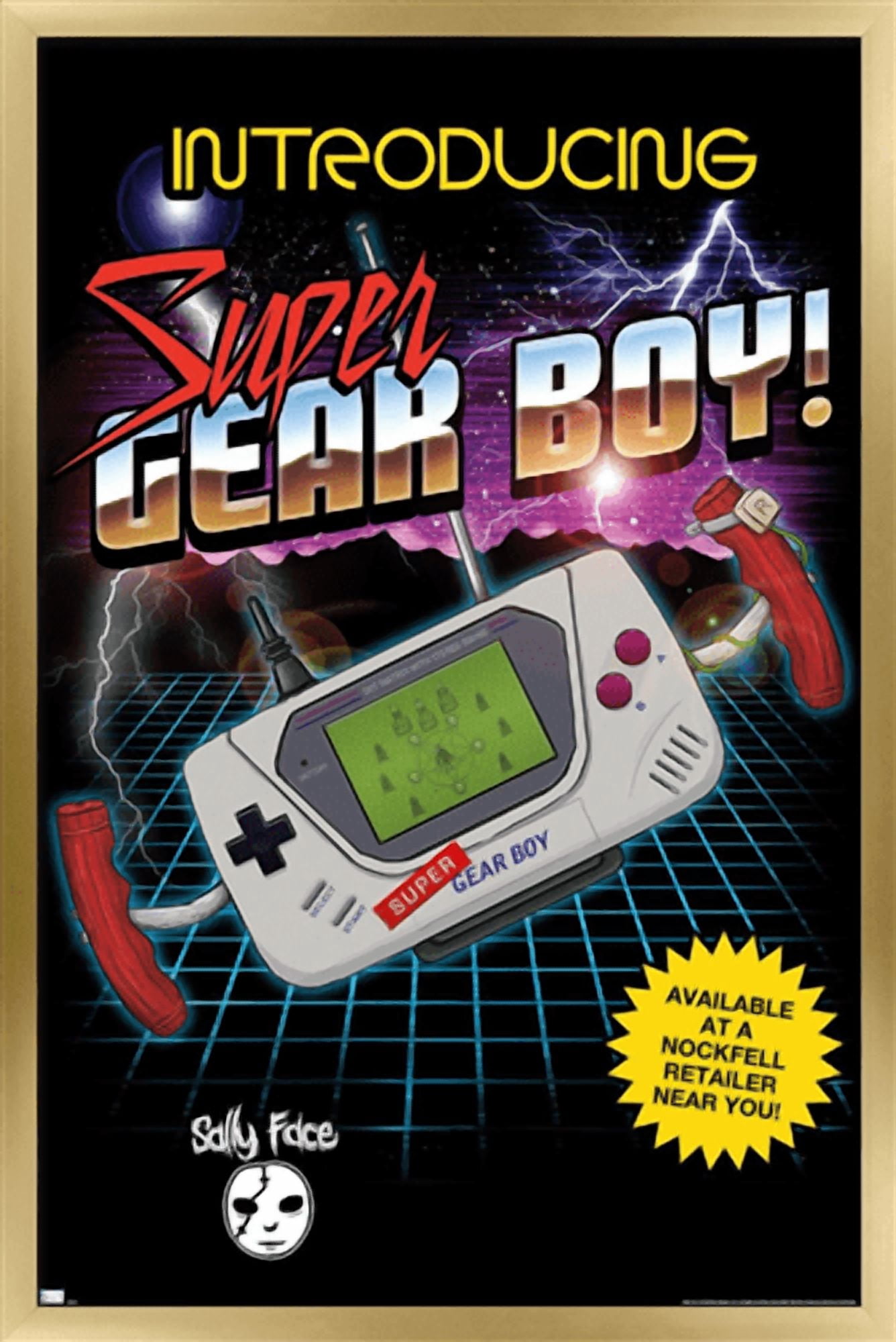 Sally Face - Super Gear Boy Wall Poster, 14.725" x 22.375" Framed