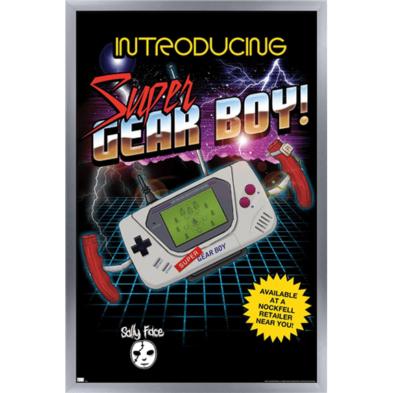 Sally Face - Super Gear Boy Wall Poster, 22.375" x 34" Framed