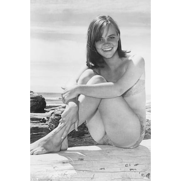 Sally Field Bikini B&W Early Gidget Pose 24x36 Poster