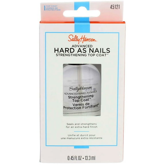Sally Hansen Advanced Hard As Nails Strengthening Top Coat, 0.45 oz, 3 Pack