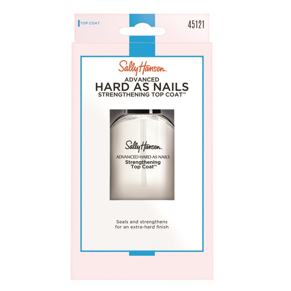 Sally Hansen Advanced Hard As Nails Strengthening Top Coat™, Hard Finish, 0.45 Oz, Top Coat Nail Polish, Top Coat Nails, Nail Strengthener, Nail Hardener, Top Coat for Nails, Nail Treatment - image 1 of 3
