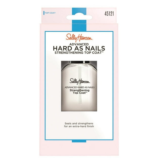 Sally Hansen Advanced Hard As Nails Strengthening Top Coat™, Hard Finish, 0.45 Oz, Top Coat Nail Polish, Top Coat Nails, Nail Strengthener, Nail Hardener, Top Coat for Nails, Nail Treatment