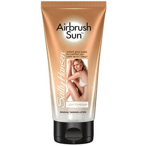Sally Hansen Airbrush Sun Gradual Tanning Lotion, Light to Medium, 6 oz