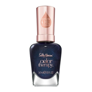 Sally Hansen Color Therapy Nail Color Polish, Time for Blue, 0.5 fl oz, Restorative, Argan Oil Formula