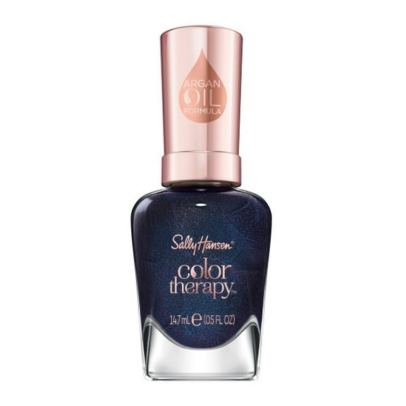 Sally Hansen Color Therapy Nail Color Polish, Time for Blue, 0.5 fl oz, Restorative, Argan Oil Formula