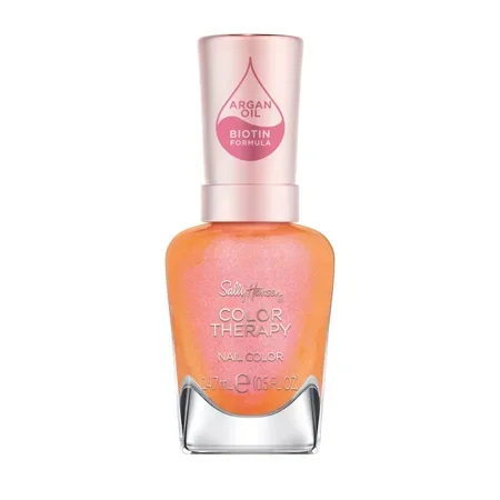 Sally Hansen Color Therapy Nail Polish, Tangerine Dream, Argan Oil & Biotin Formula