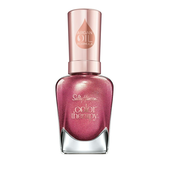 Sally Hansen Color Therapy Nail Polish, Pomegratitude, 0.5 oz, Restorative, Argan Oil Formula