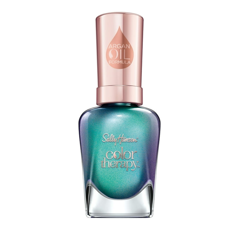 Sally Hansen Color Therapy Nail Color Polish Reflection Pool 0.5 fl oz Restorative Argan Oil Formula Walmart