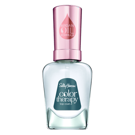 Sally Hansen Color Therapy Top Coat, 0.5 fl oz, Restorative, Argan Oil Formula