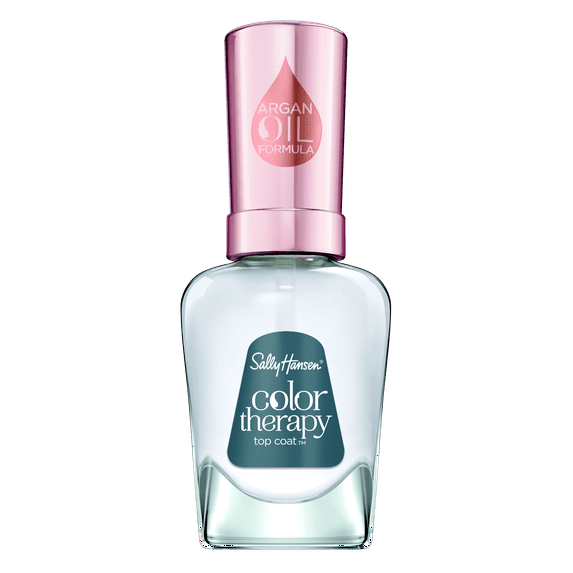 Sally Hansen Color Therapy Top Coat, 0.5 fl oz, Restorative, Argan Oil Formula