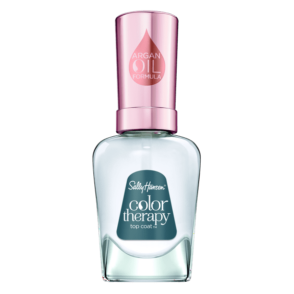 Sally Hansen Color Therapy Top Coat, 0.5 fl oz, Restorative, Argan Oil Formula