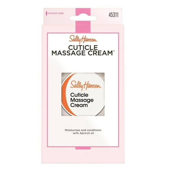 Sally Hansen Cuticle Massage Cream, with Apricot Oil, 0.4 fl oz, Softens, Moisturizes and Conditions