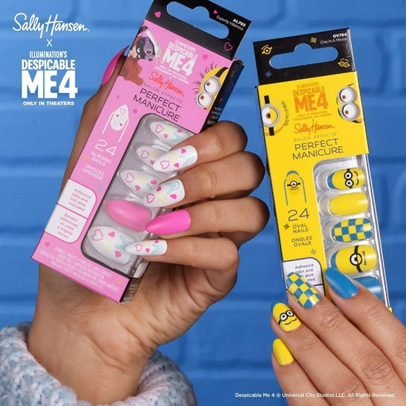 Sally Hansen Despicable Me One in a Minion & Expertly Villainous Press on Nails (Set of 2)
