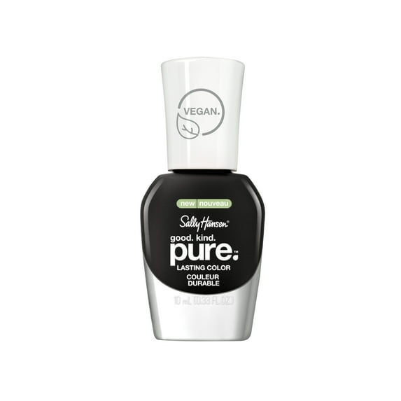 Sally Hansen Good.Kind.Pure. Vegan Nail Polish, Black Stone 0.33 fl oz
