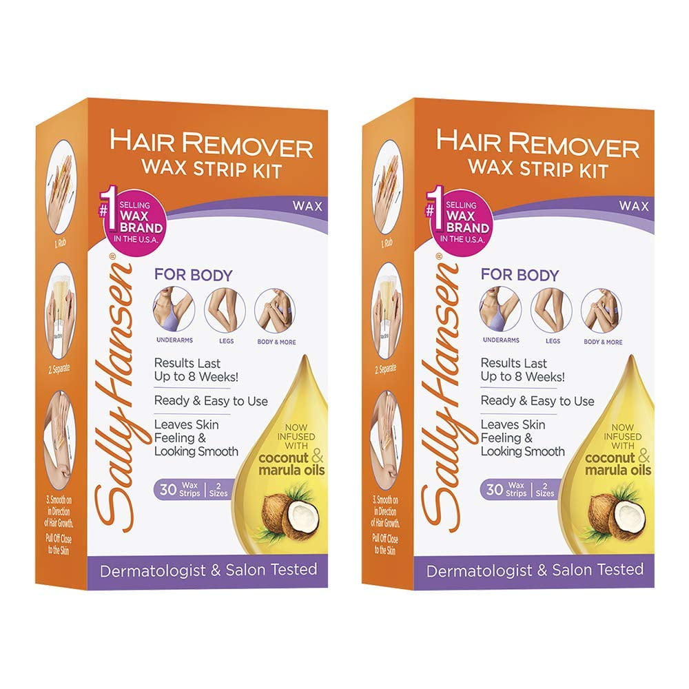 Sally Hansen Hair Remover Bikini, Face, And Eyebrow Wax Strip Kit